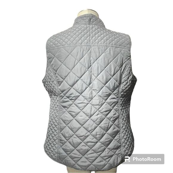Crown & Ivy Quilted Sage Army Green Vest Size XL - Picture 3 of 9